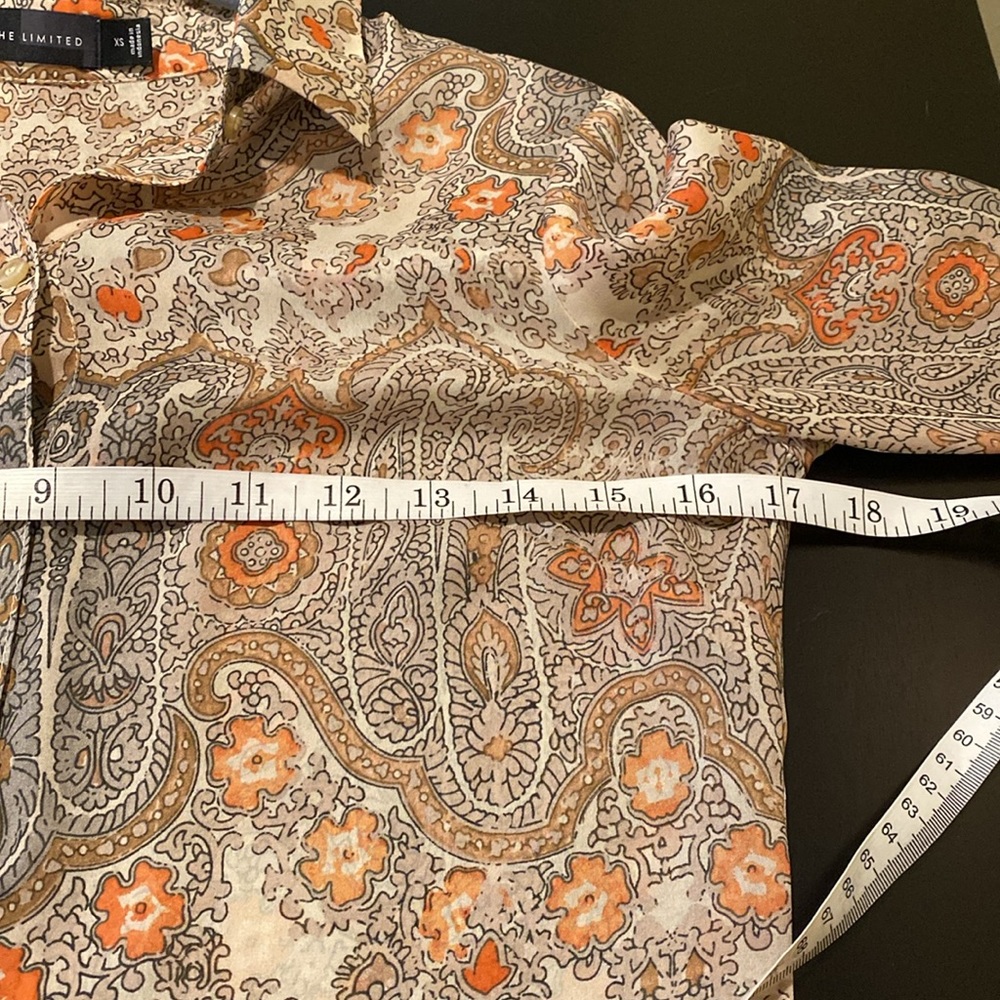 The Limited Women’s Printed Button Down Blouse XS - Picture 6 of 7